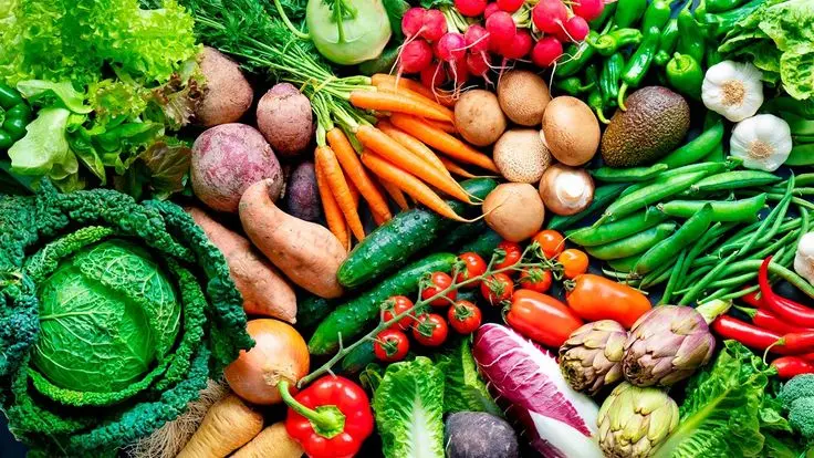 Fresh vegetables and food